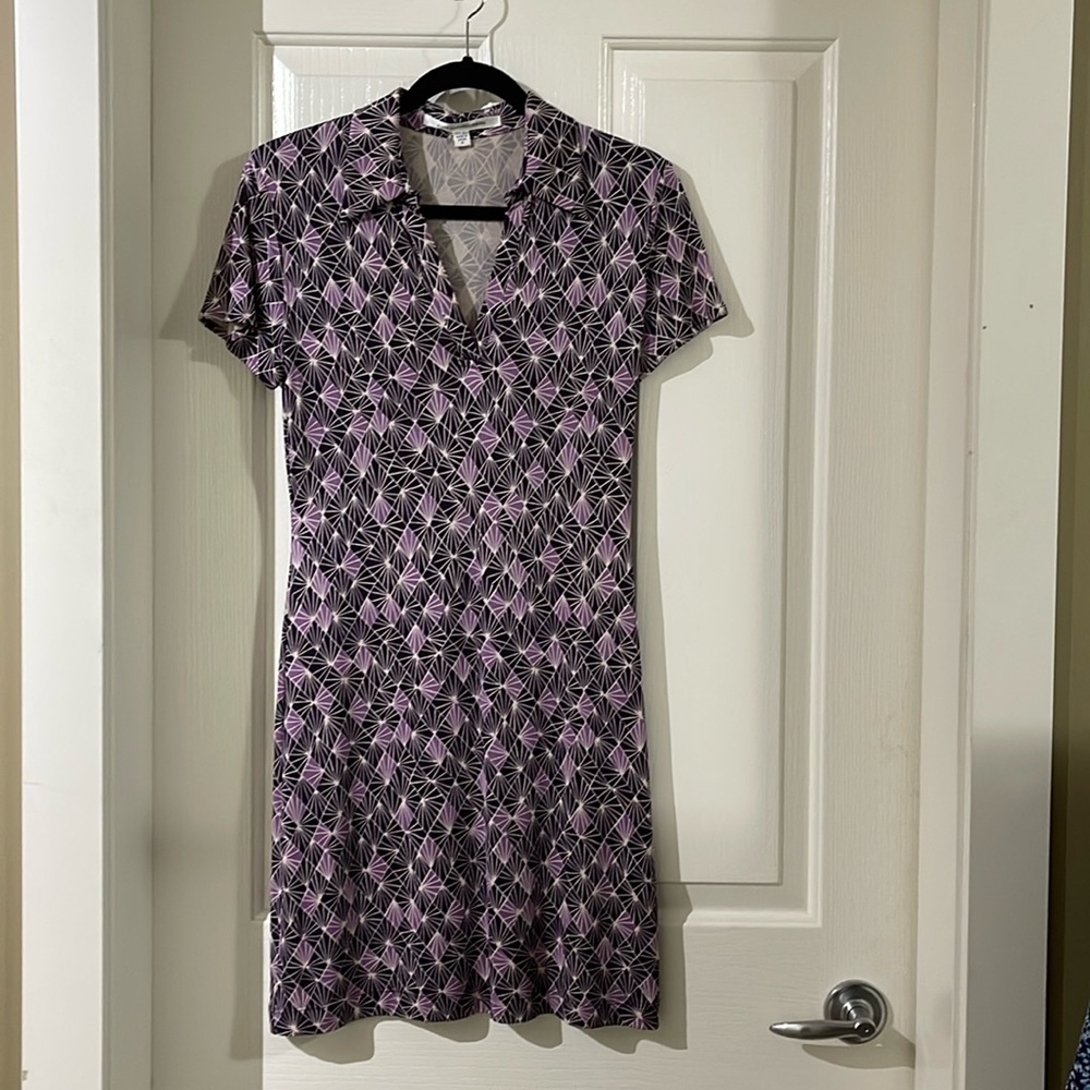 DVF 100% silk jersey shirt dress size 10